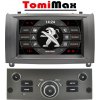 TomiMax Peugeot 407 Android 14 autorádio s WIFI, GPS, USB, BT HW výbava: 8 Core 4GB+64GB PX HIGH