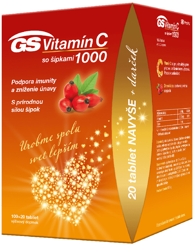 GS Vitamín C 500 so šípkami darček 2021 120 ks od 11,03 € - Heureka.sk