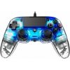 Gamepad Nacon Wired Compact Controller PS4 - priehľadný modrý (3499550360806)
