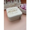 Šperkovnica Najlepšia mama na svete - rôzne farby + Darčekové balenie Farba šperkovnice: Biela, Farba potlače: Zlatá