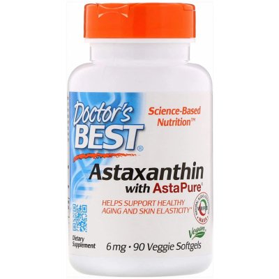 Doctor's Best Astaxanthin with AstaPure, 6mg 90 veggie softgels