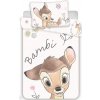 JerryFabrics Bavlnené obliečky do postieľky srnček Bambi 100x135