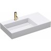 Rea Archi, umývadlo na dosku z konglomerátu 750x430x140 mm, ľavá verzia, biela matná, REA-U4300