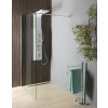 AQUALINE - WALK-IN stena na inštaláciu na múr so vzperou, jednodielna, 1200x1900, sklo číre WI121