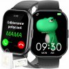 Hodinky SMARTWATCH na sväté prijímanie PRE CHLAPCA S ROZHOVORMI, čierne