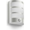 Philips Python UltraEfficient vonkajšie nástenné svietidlo so senzorom LED 3,8 W 2700K, strieborná