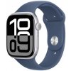 Apple Watch Series 10 GPS + Cellular 46mm Silver Aluminium Case with Denim Sport Band - SM MWY03QCA