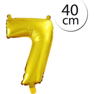 Mini fóliový balón číslo 7 zlatý 40 cm