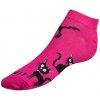 Ponožky nízke Mačka magenta - 39-42