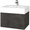 Dreja Umývadlová skrinka VARIANTE SZZ 60 pre úmyvadlo Duravit Vero - D16 Tmavý betón / D16 Tmavý betón