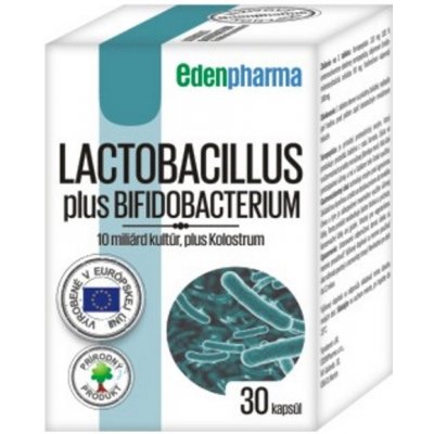 EDENPHARMA Lactobacillus plus Bifidobacterium 30 kapsúl