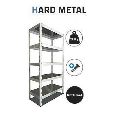 Regal Kovový Hard Metal 200x100x50 cm - 5 polic