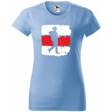 Handel Dámske tričko Turistka v značke Farba: nebeská modrá