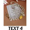 Perlový ruženec s menom v darčekovom balení Text na kartičke: Text 4