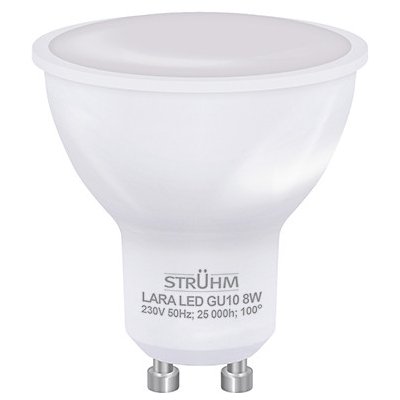 Strühm LED žiarovka LARA LED GU10 8W Warm White 3808