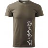 Hory bicykel úsmev - Klasické pánske tričko vyššej gramáže - S ( Army )