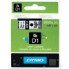 Dymo D1 40910, S0720670, 9mm x 7m, čierna tlač / priehľadný podklad, originálna páska