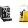 La Pavoni Mini Cellini, black + Eureka Mignon Specialita, CR yellow