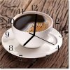 Nástenné sklenené hodiny Káva 30x30 cm