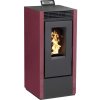 Peletové kachle Interstoves Marina 14 kanalsierbar bordeaux 12,1 kW