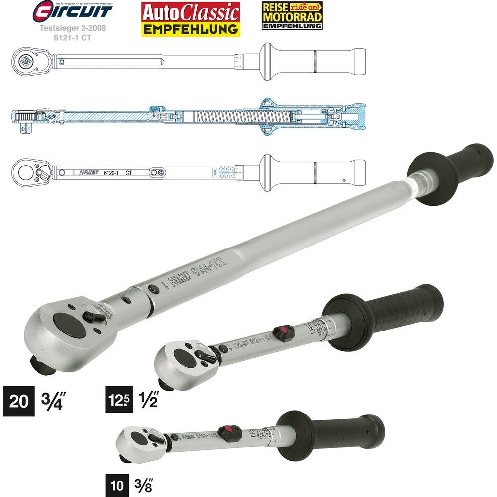 Momentový kľúč Hazet System 6000 CT, 6110-1CT, 10 mm, 5 - 60 Nm