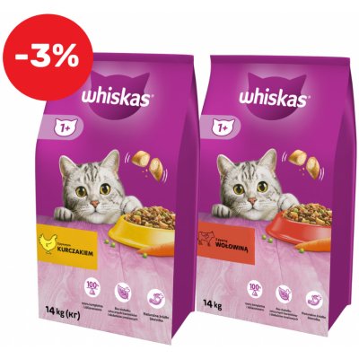 WHISKAS Hovädzie mäso pre dospelých 14 kg