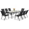 Kovový záhradný nábytok Modena pre 8 osôb s veľkým stolom Garden Point black