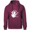 Bicie bubeník - Oversized mikina dámská Moon - kratšia + širšia - XL ( Fuchsiová )