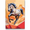 Vymalujsisam.sk Maľovanie podľa čísiel - Origami kôň v behu Veľkosť: 40x60cm, Rám: Na kartónovej doske