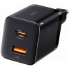 NONAME Baseus CCSUPP-E01 Super Si Quick Nabíjačka USB + USB-C 30W Black 6953156206342