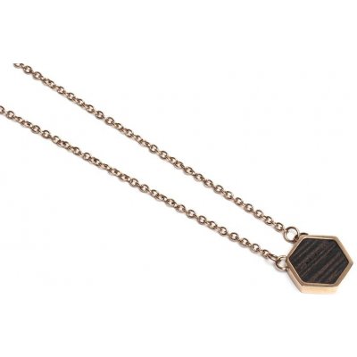 BeWooden Dámsky náhrdelník s dreveným detailom rose hexagon JWN14