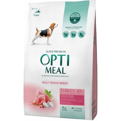 OPTIMEAL for Adult dogs of Medium breeds – turkey 4 kg