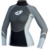 Top s merinom na extrémné vodné športy LAVACORE LC EXTREME SHIRT LADY sivá,tmavo sivá,čierna