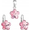 Súprava sa Swarovski Elements kvetinka 39143.3 light rose