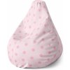 Sablio Sedací vak Pear Ružové bodky - 140 x 100 x 25 cm