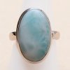 Nefertitis Larimar prsteň striebro Ag 925 LOT396 - 62 mm (US 10), 7,5 g