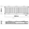 KORADO 21VK 300 x 2000 SPODNE PRIPOJENIE