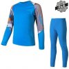 Sensor Merino Impress Set detský tričko dl.rukáv + spodky modrá / camo