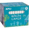 Krieda na tabuľu, okrúhla, 100 ks, APLI, biela