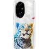 Odolné silikónové puzdro iSaprio - Leopard With Butterfly - Honor 200 Pro