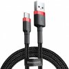 Baseus Cafule kábel USB / USB Type-C QC 3.0 1m, čierny/červený (CATKLF-B91)
