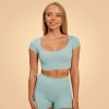 BeastPink Dámske tričko Cropped Sense Storm Blue - XS