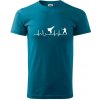 Karate EKG - Klasické pánske tričko vyššej gramáže - 2XL ( Petrolejová )