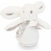Plyšový zajačik Musical Night Light White Doudou et Compagnie s hudbou bielym šumom a svetlom biely 16 cm od 0 mes
