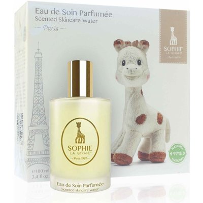 Sophie La Girafe Eau de Soin Parfumee pleťová voda s parfumáciou 100 ml + plyšová hračka 1 ks darčeková sada