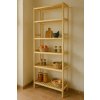 Drevený regál, 6 políc, 213 x 80 x 33 cm