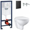 GROHE Solido - set modul Rapid SL, misa WC Bau Ceramic Rimless, sedátko SoftClose, tlačidlo Even matné čierne