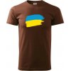 Ukrajina vlajka - Klasické pánske tričko vyššej gramáže - M ( Čokoládová )