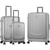 Cestovné kufre set 3ks Snowball 4W S, M, L 222 L strieborná