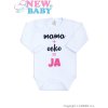 Body s potlačou New Baby mama plus ocko rovná sa JA, Veľkosť: 86 (12-18m), Vhodnosť: Pre dievčatá